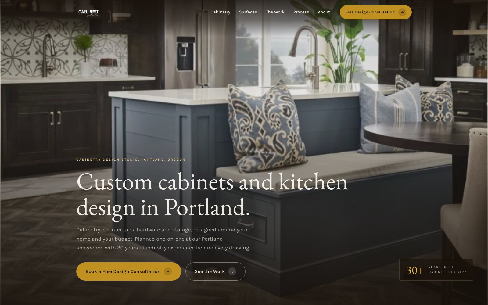 The new Cabinet Fantastic homepage concept