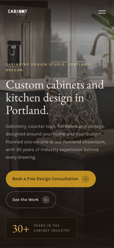 The new homepage on a phone