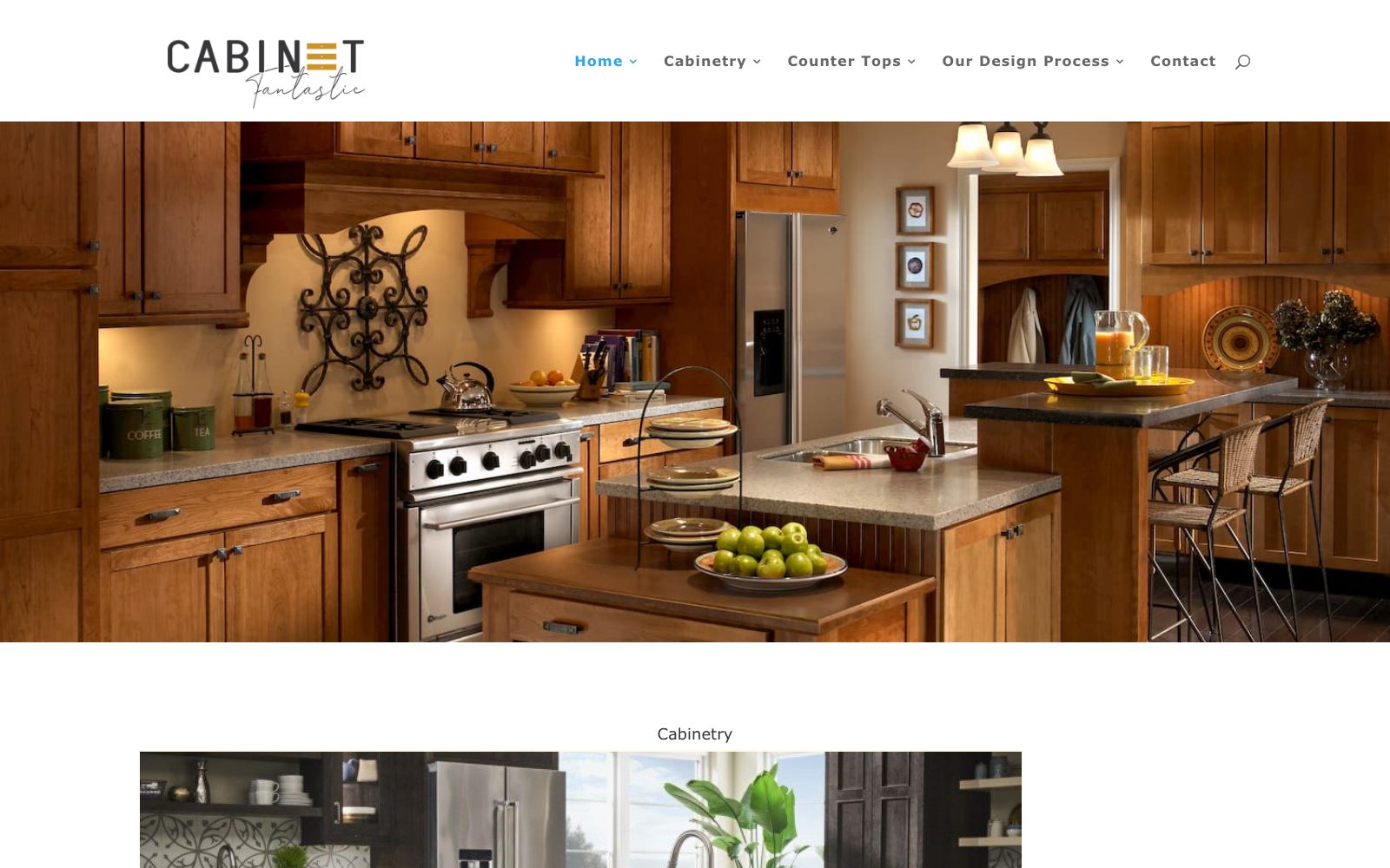 The current cabinetfantastic.com homepage